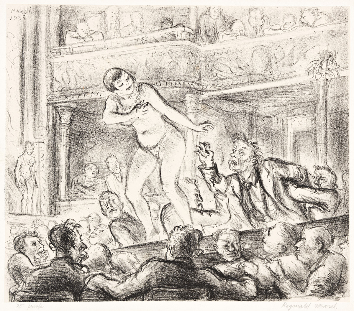 REGINALD MARSH (1898-1954) Irving Place Burlesque.